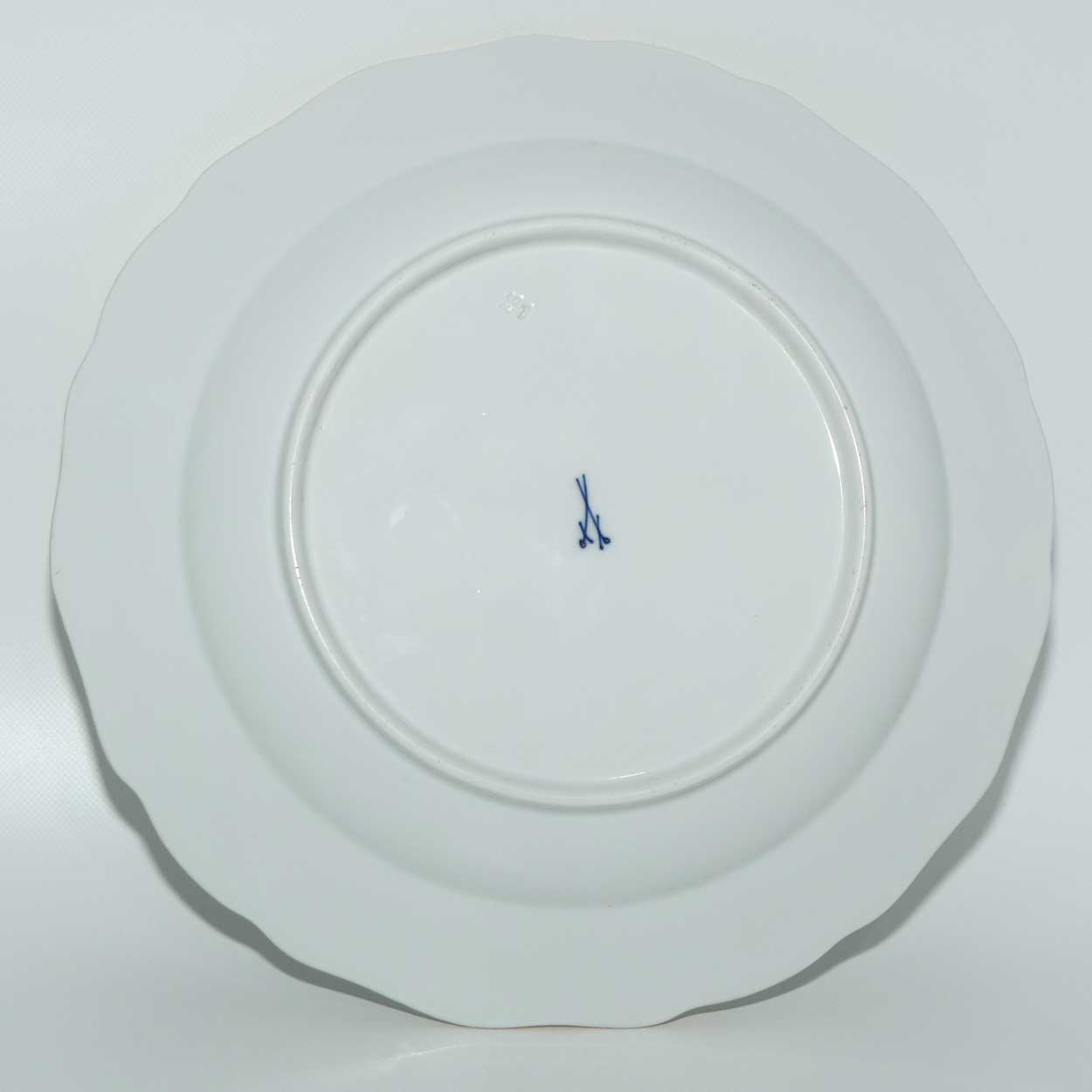 Meissen Hand Painted plate | #2 | Downwards Trout among Reeds and Insects