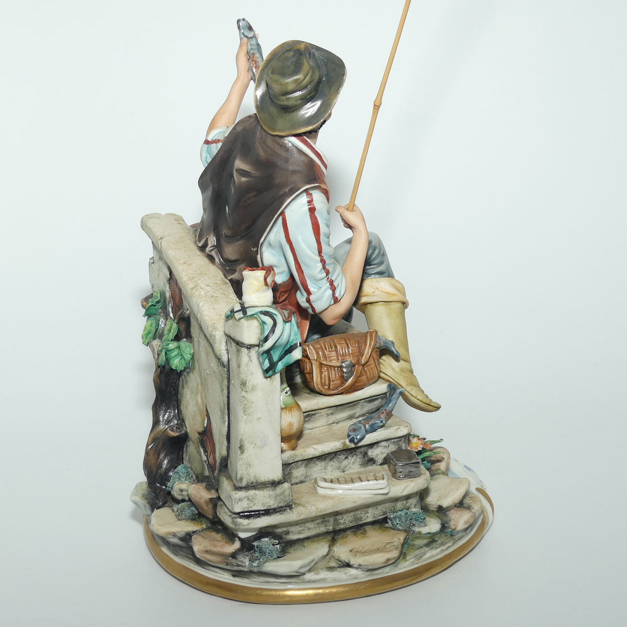LAN Madea by Rori Porcellane CapoDimonte Italy figure Fisherman