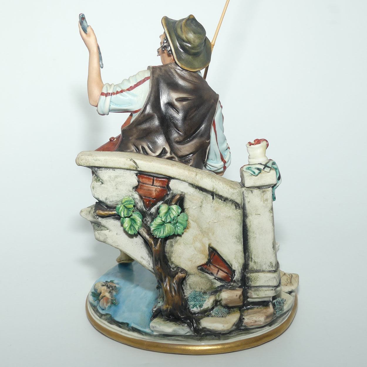 LAN Madea by Rori Porcellane CapoDimonte Italy figure Fisherman