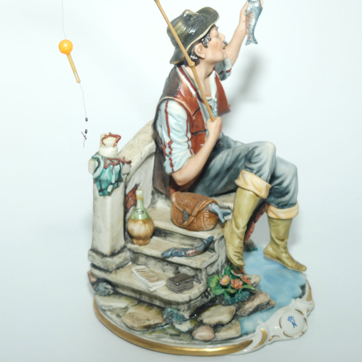 LAN Madea by Rori Porcellane CapoDimonte Italy figure Fisherman