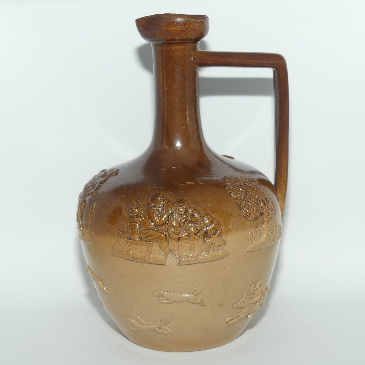 Doulton Lambeth Harvest Hunting flagon