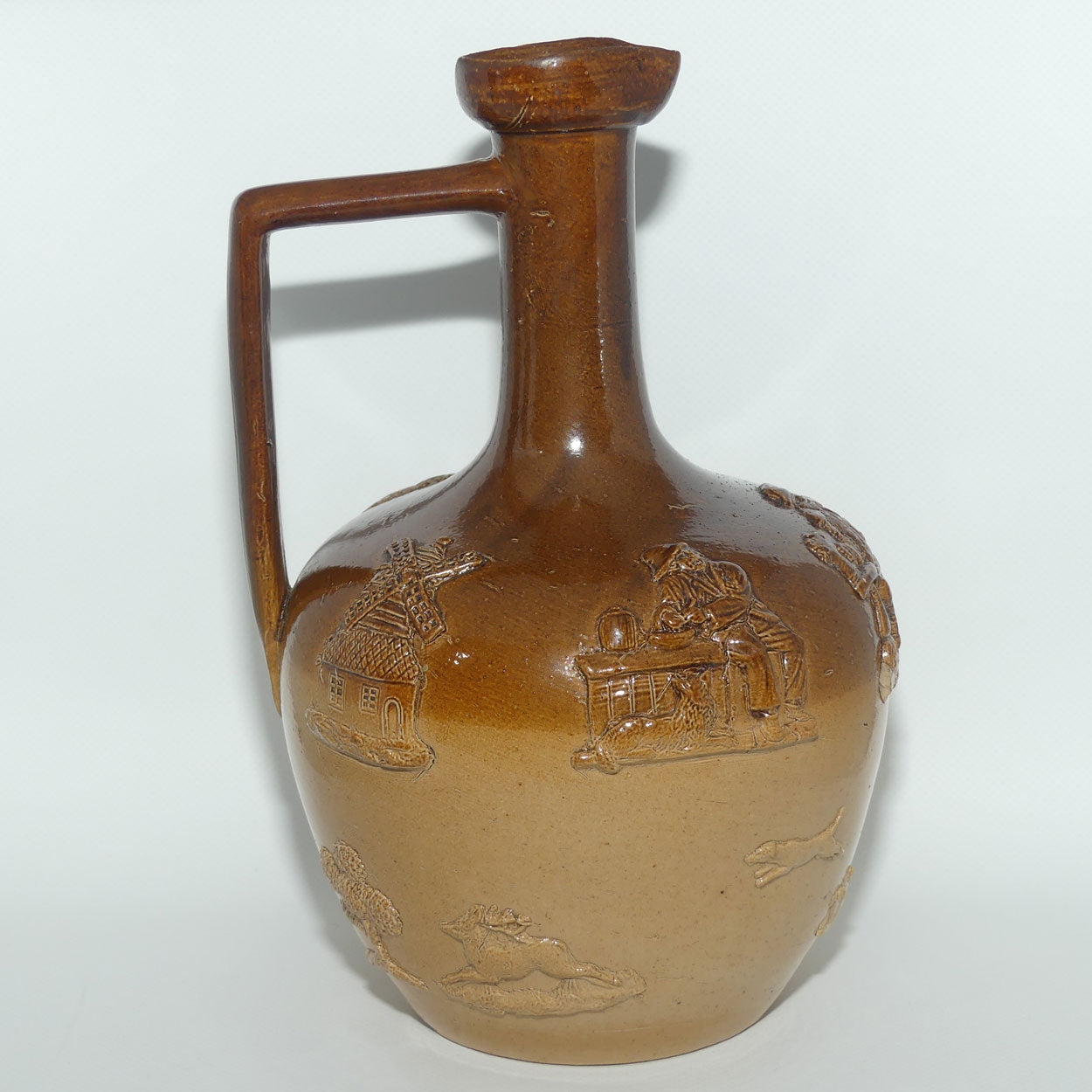 Doulton Lambeth Harvest Hunting flagon