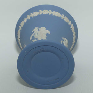 Wedgwood Jasper | White on Pale Blue | Flaired and Footed Cherub vase