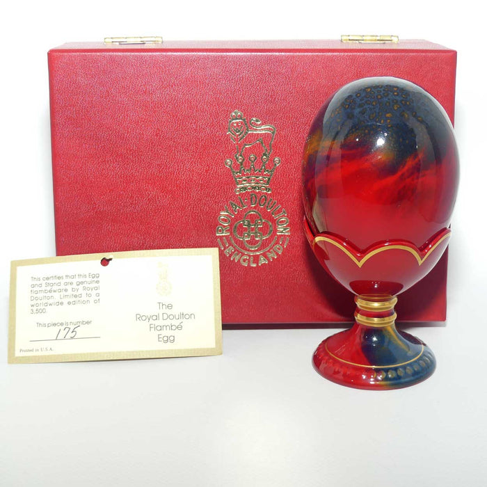 Royal Doulton Flambe Egg and Stand | LE 175/3500