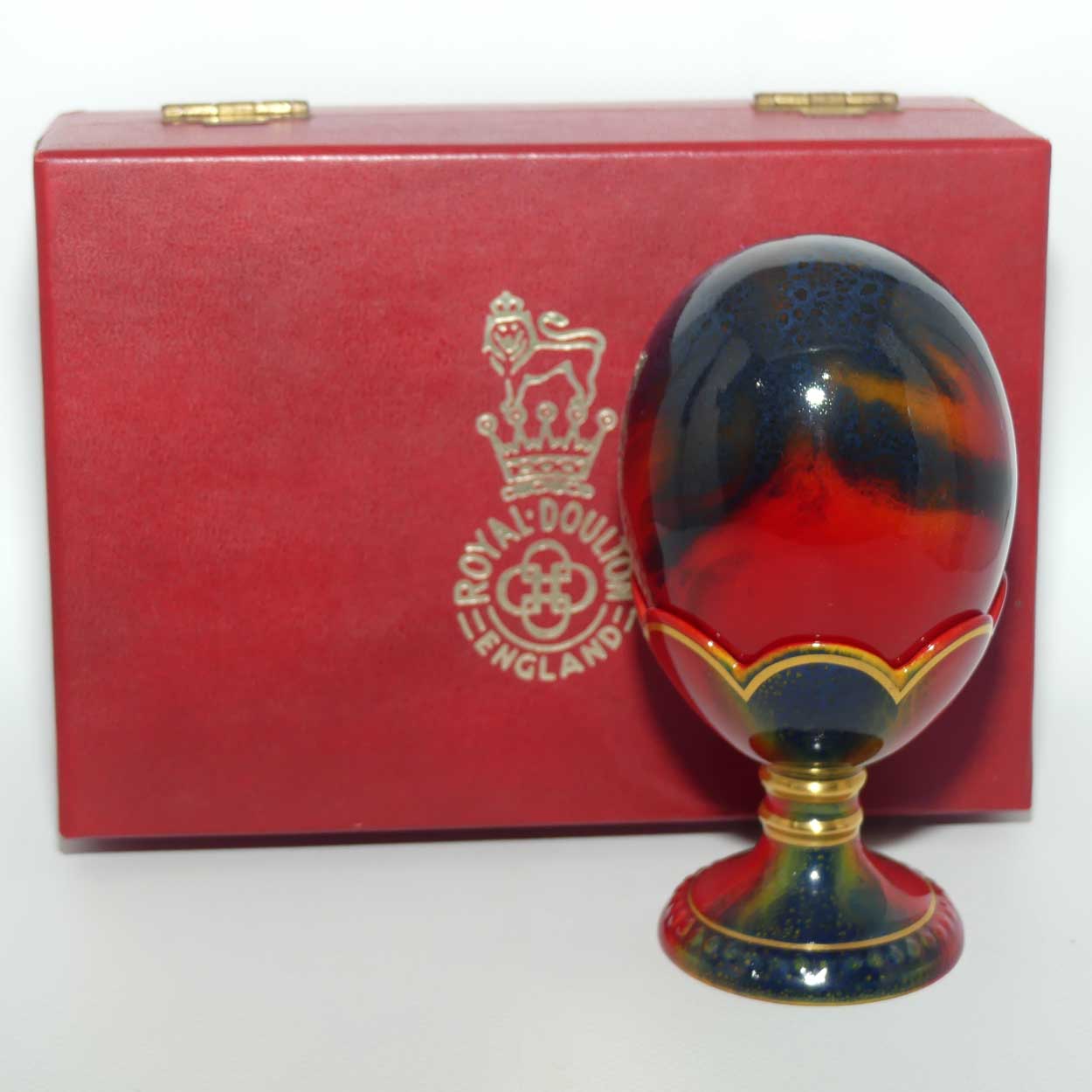 Royal Doulton Flambe Egg and Stand | LE 2502/3500