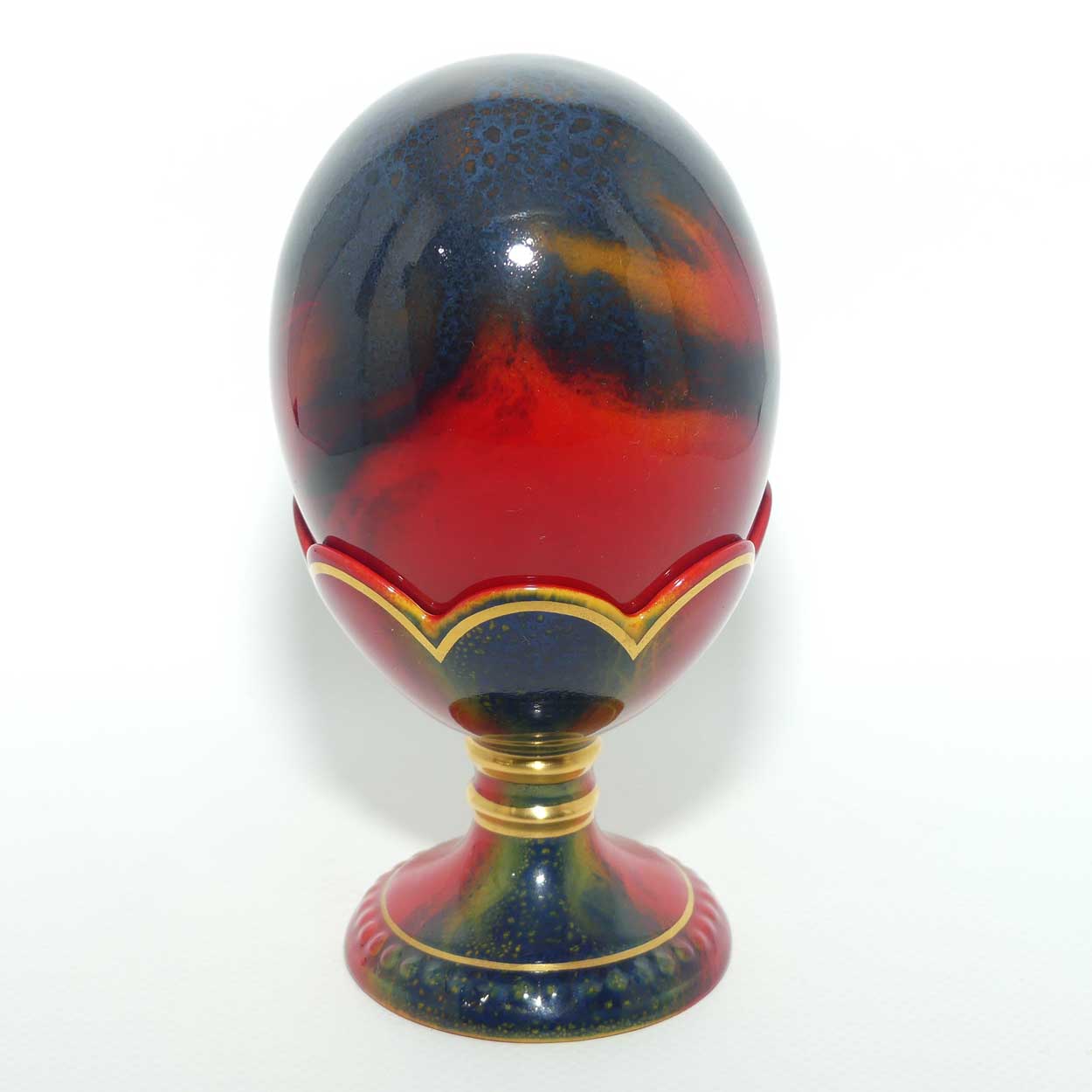 Royal Doulton Flambe Egg and Stand | LE 2502/3500
