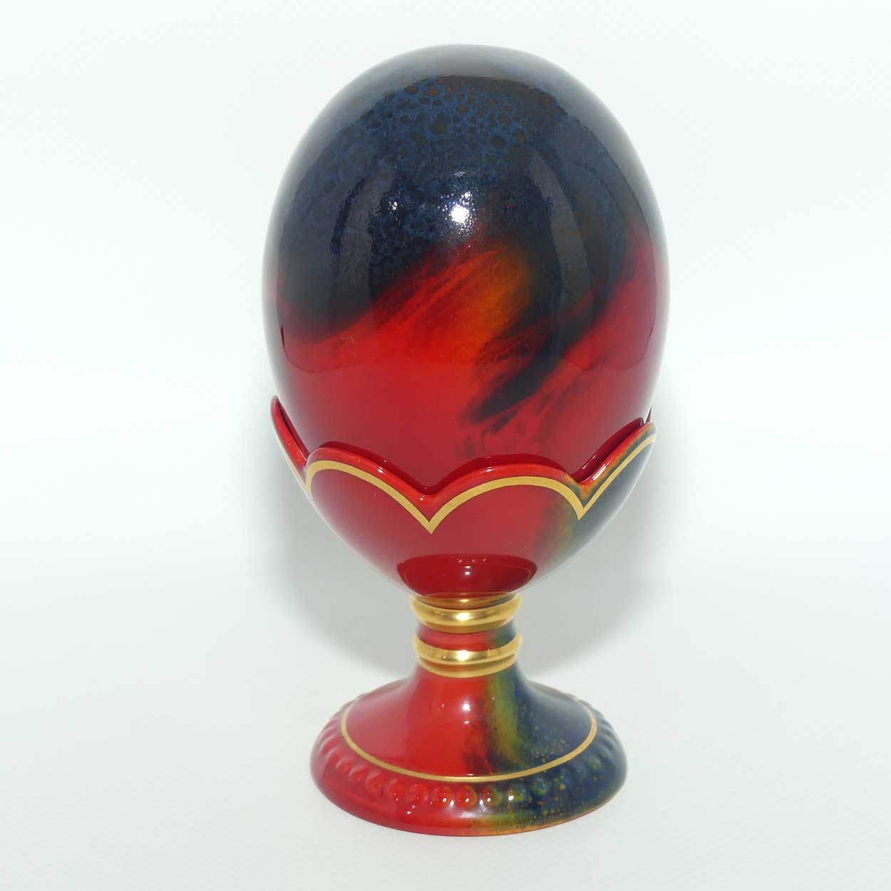 Royal Doulton Flambe Egg and Stand | LE 2502/3500