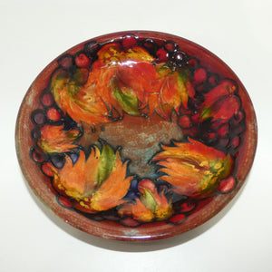 William Moorcroft Flambe Leaves and Fruit shallow bowl #2