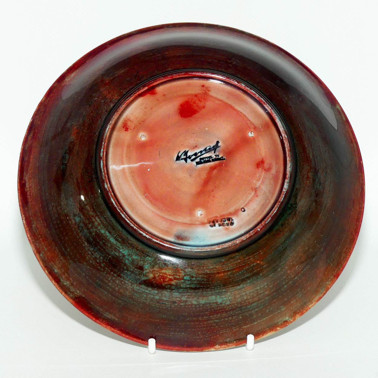 William Moorcroft Flambe Leaves and Fruit shallow bowl #2