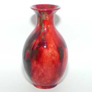 Royal Doulton Flambe flared rim vase