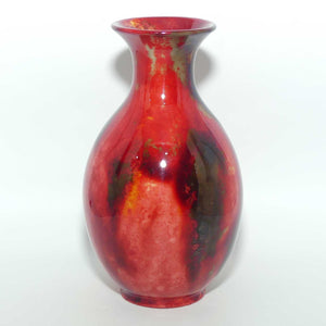 Royal Doulton Flambe flared rim vase