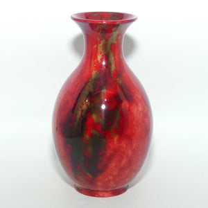 Royal Doulton Flambe flared rim vase