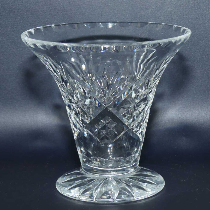 Small Flared Mouth star cut crystal vase