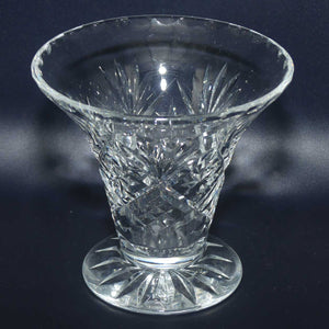 Small Flared Mouth star cut crystal vase