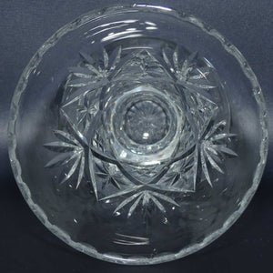 Small Flared Mouth star cut crystal vase