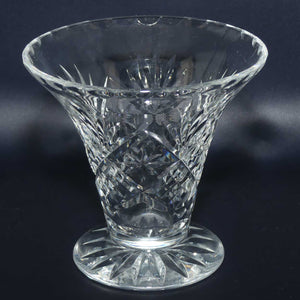 Small Flared Mouth star cut crystal vase