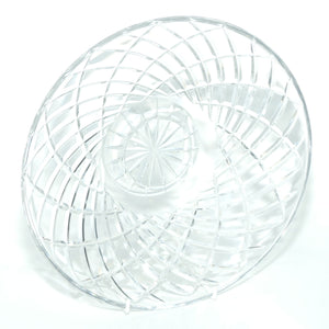 Nice quality Fancy Swirl Cut Crystal bowl | Flat shape