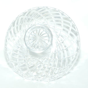 Nice quality Fancy Swirl Cut Crystal bowl | Flat shape