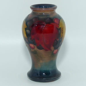 William Moorcroft Flambe Leaves and Fruit miniature vase