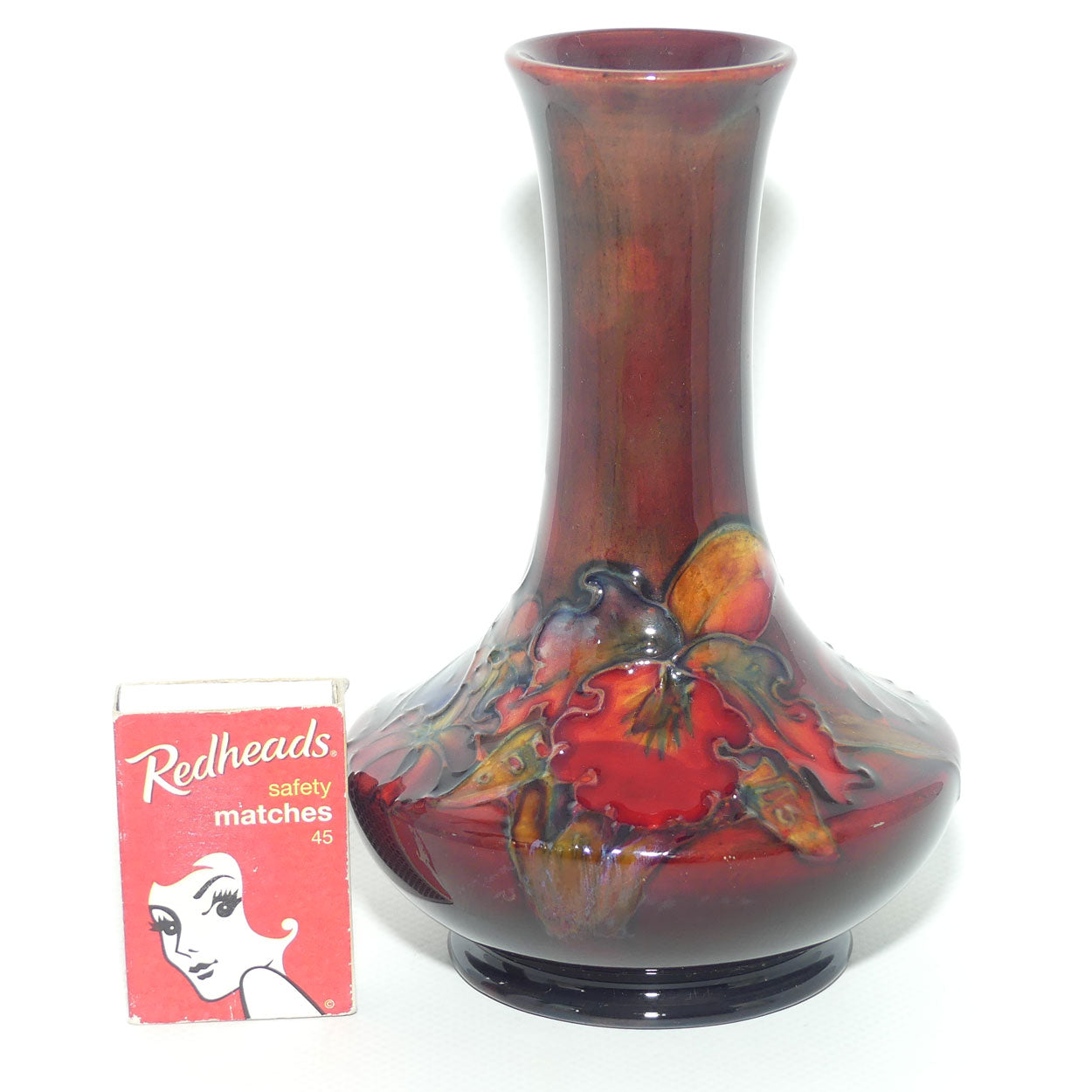 Walter Moorcroft Flambe Orchid 62/6 vase | Superb Colour | #2