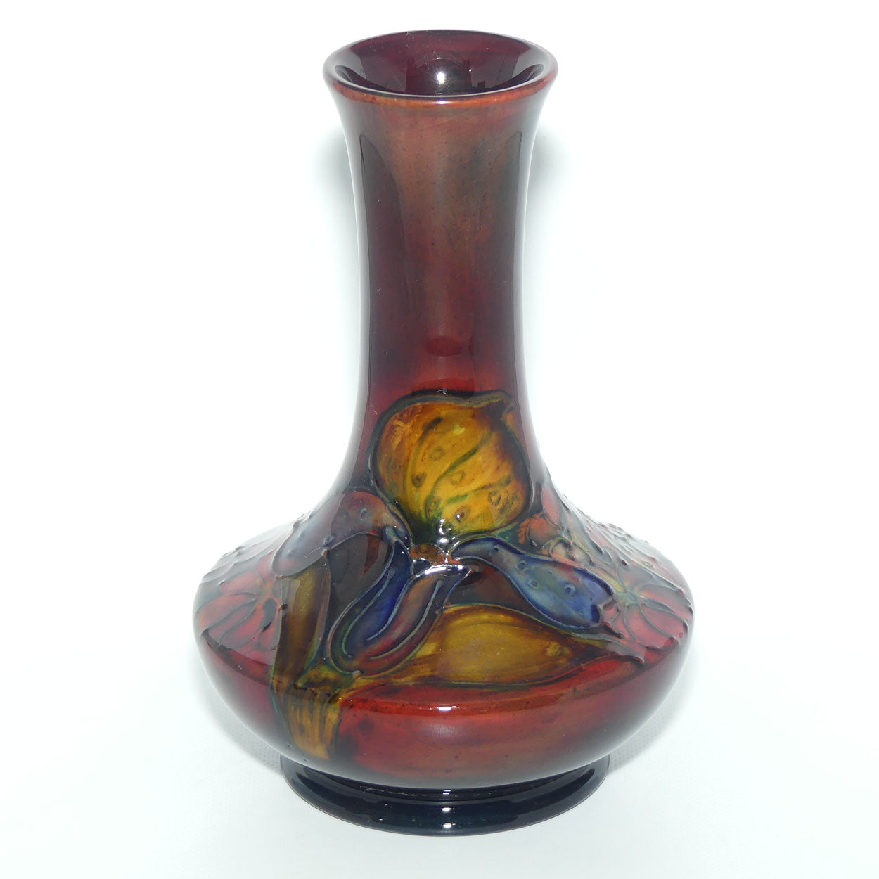 Walter Moorcroft Flambe Orchid 62/6 vase | Superb Colour