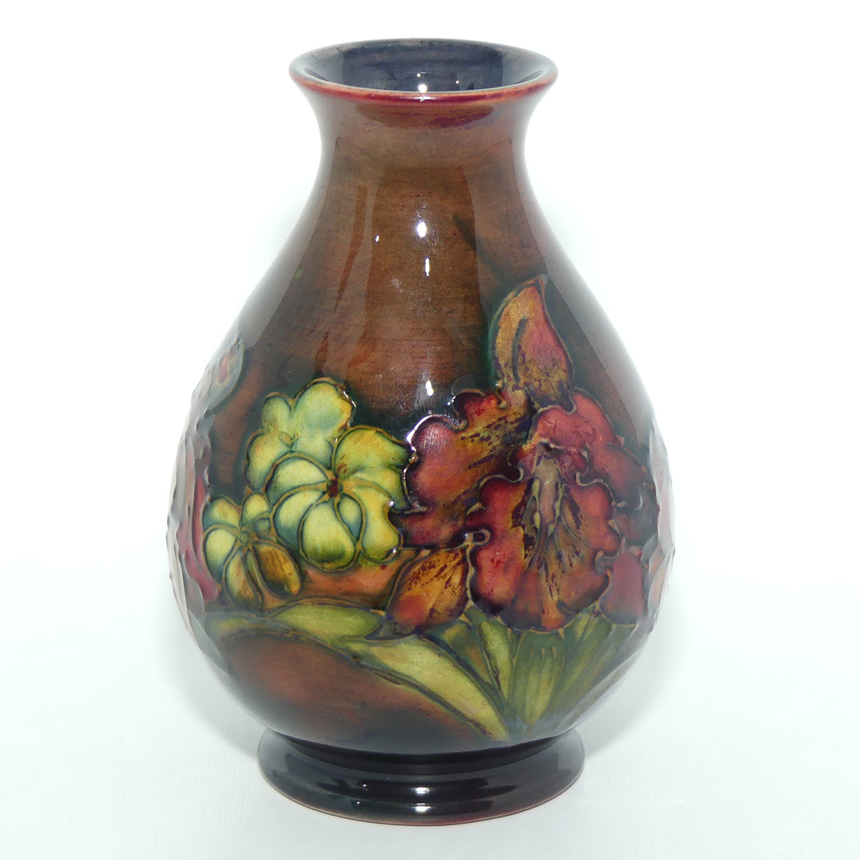 Walter Moorcroft Flambe Orchid 7/5 vase