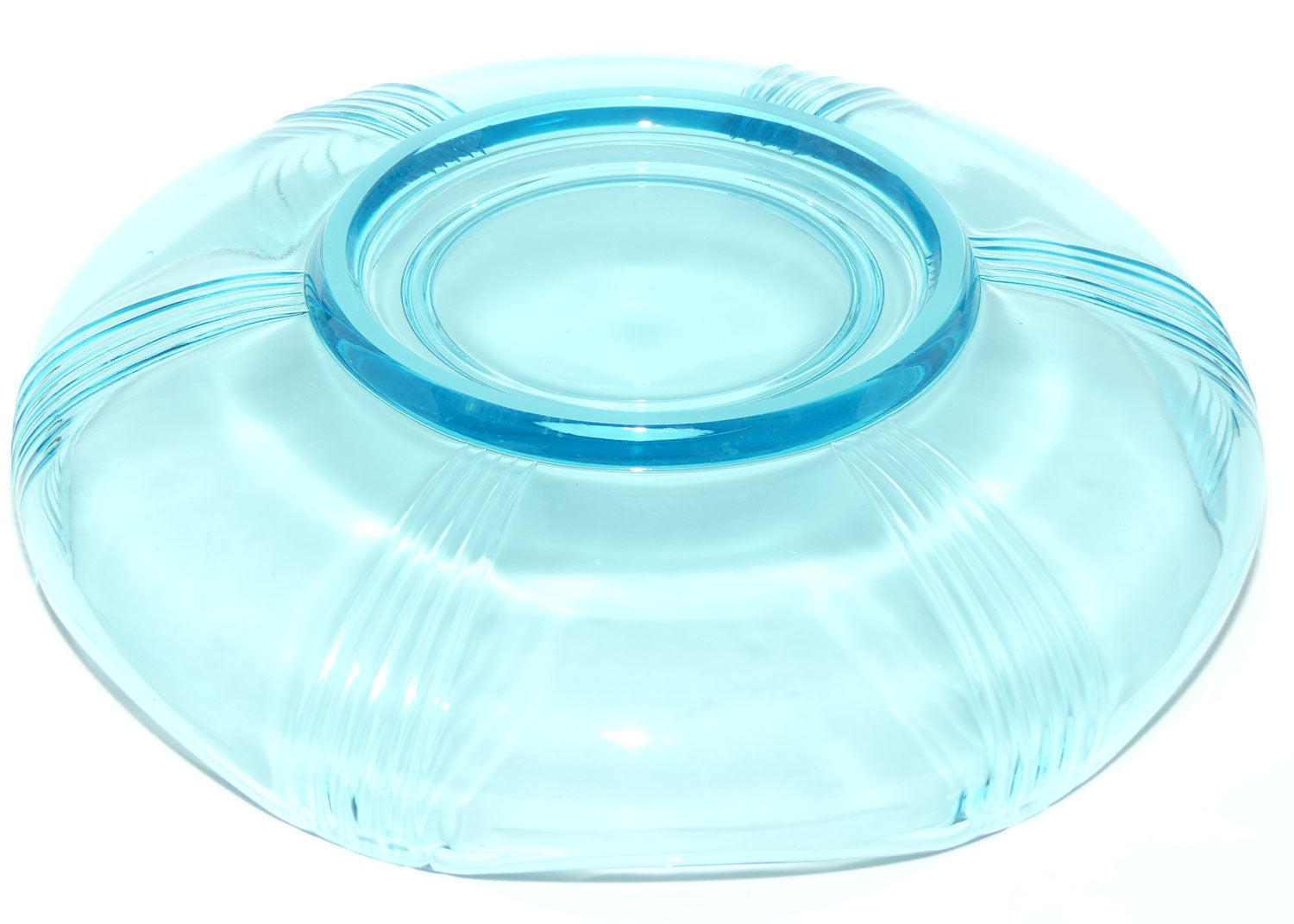 Czechoslovakian Poisson Volant Blue Glass Float Bowl
