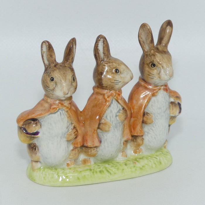 Beswick Beatrix Potter Flopsy, Mopsy and Cottontail | GOLD OVAL BP2a #2