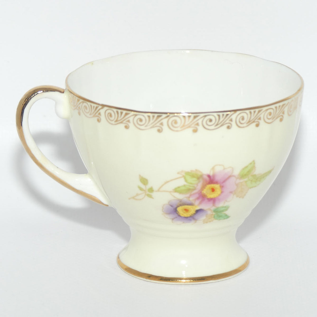 Royal Standard Bone China Pastel Colour Floral pattern trio