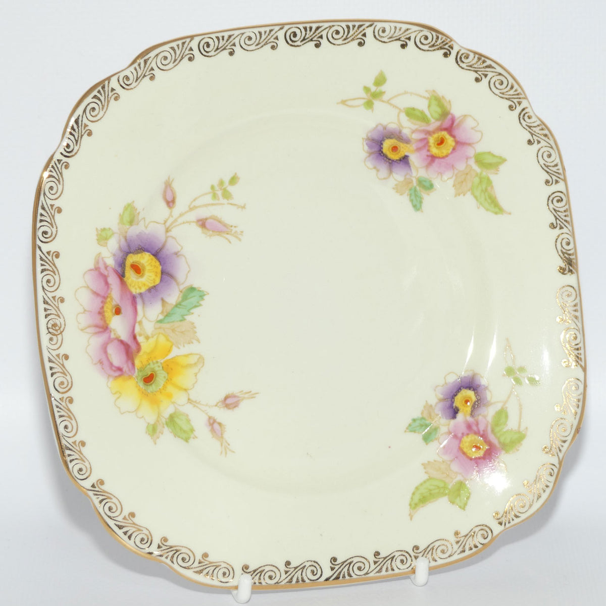 Royal Standard Bone China Pastel Colour Floral pattern trio