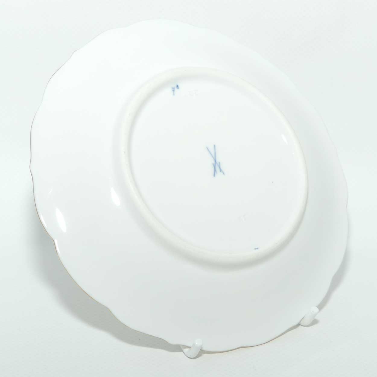 Meissen Blue Floral and Insects tea trio