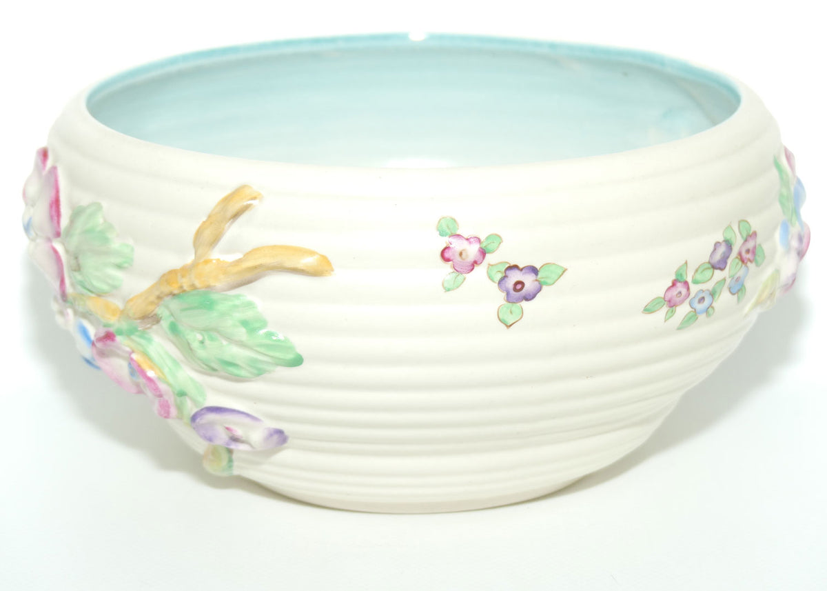 Clarice Cliff Newport Pottery large low relief My Garden bowl