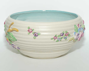 Clarice Cliff Newport Pottery large low relief My Garden bowl