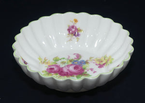 Shelley Fluted shape Floral pattern pin dish | Green trim