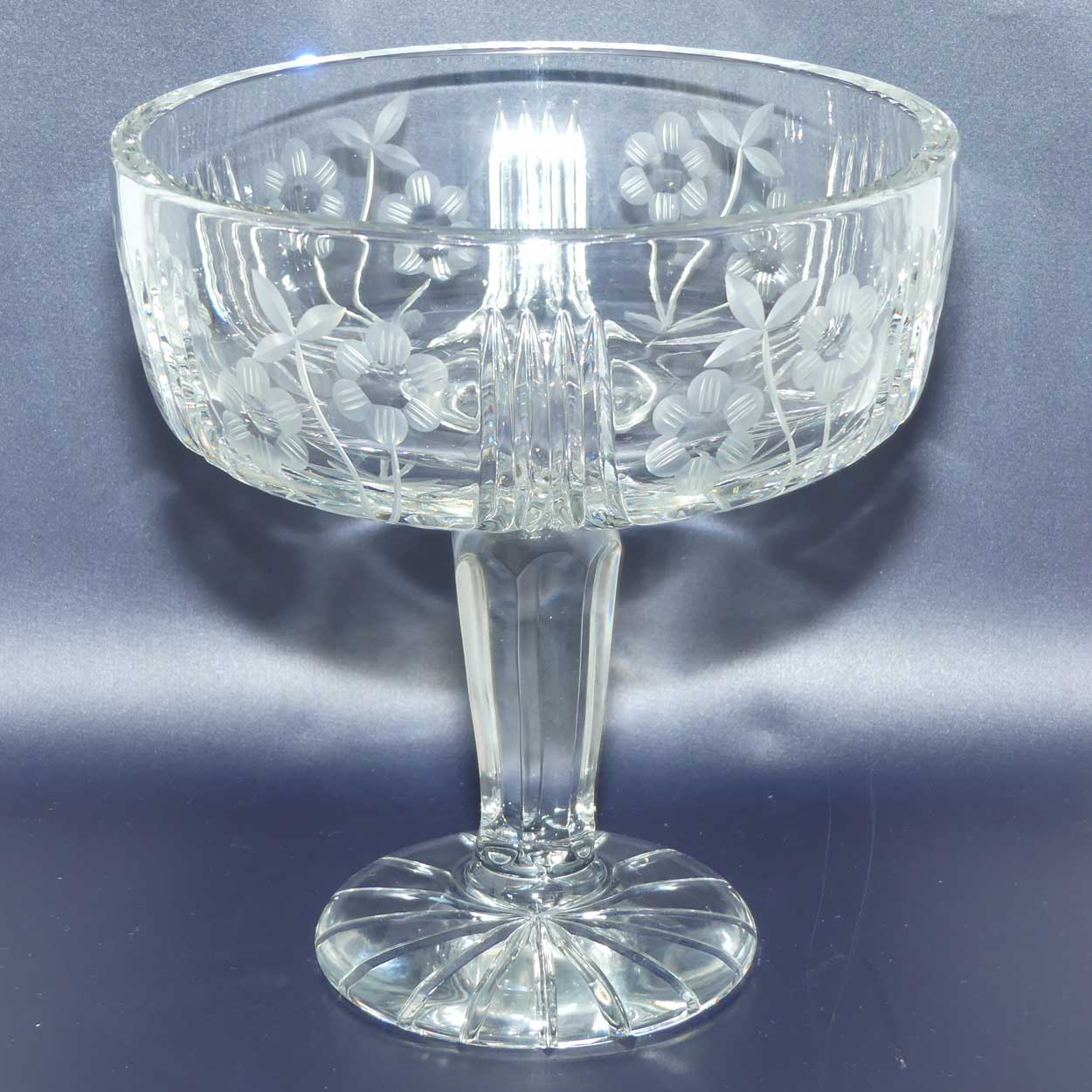 Bohemian Crystal | Floral design fruit stand or comport