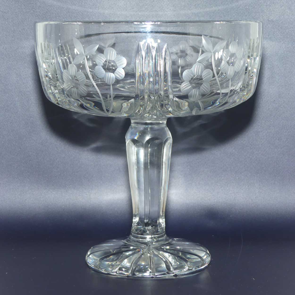 Bohemian Crystal | Floral design fruit stand or comport