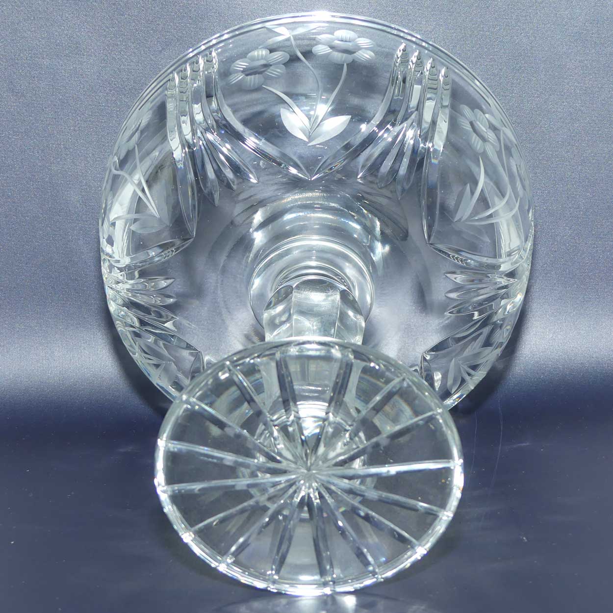 Bohemian Crystal | Floral design fruit stand or comport