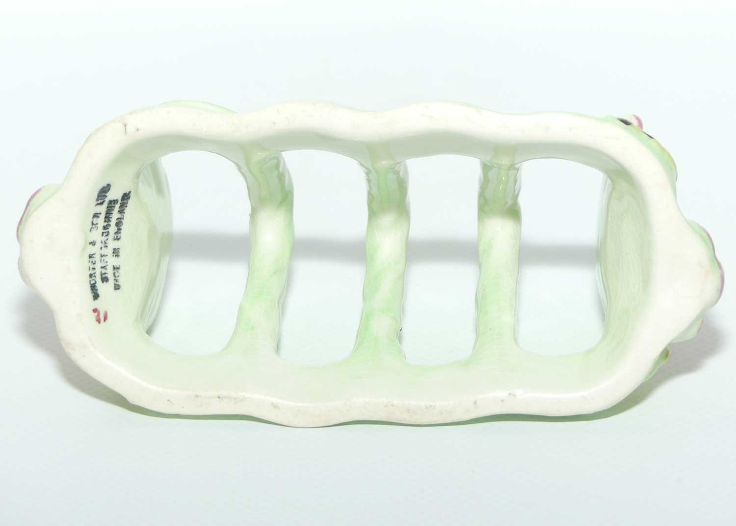 Shorter and Son floral motif 4 slice toast rack