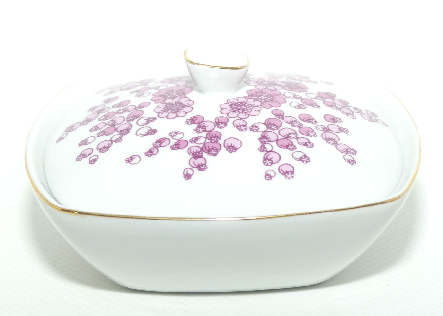 Vintage Hollohaza Hungary Floral trinket box