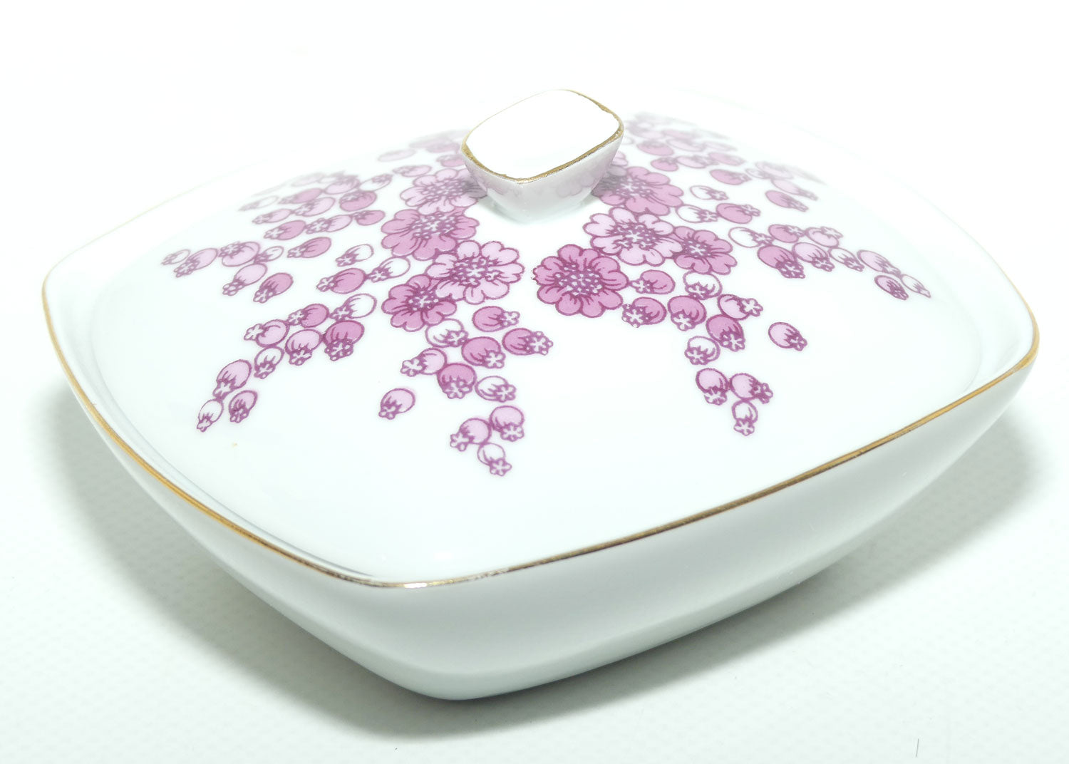 Vintage Hollohaza Hungary Floral trinket box