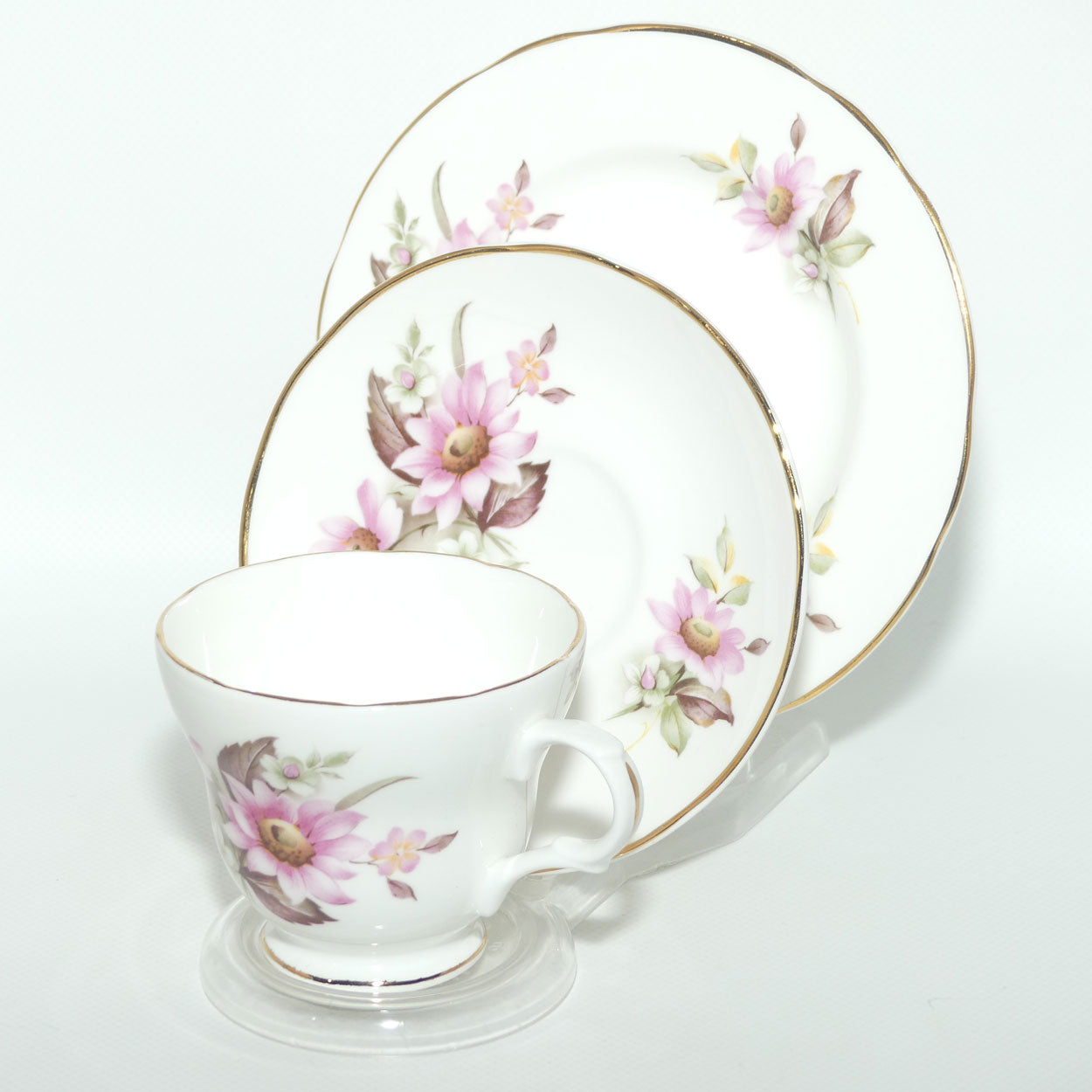 Crown Trent Bone China | Pretty Floral trio | #2