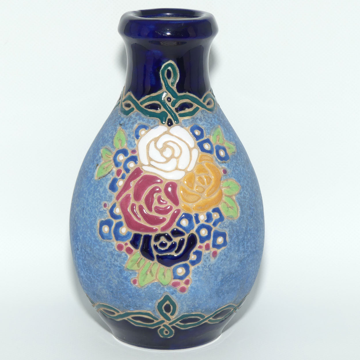 Amphora Czechoslovakia Floral decorated vase