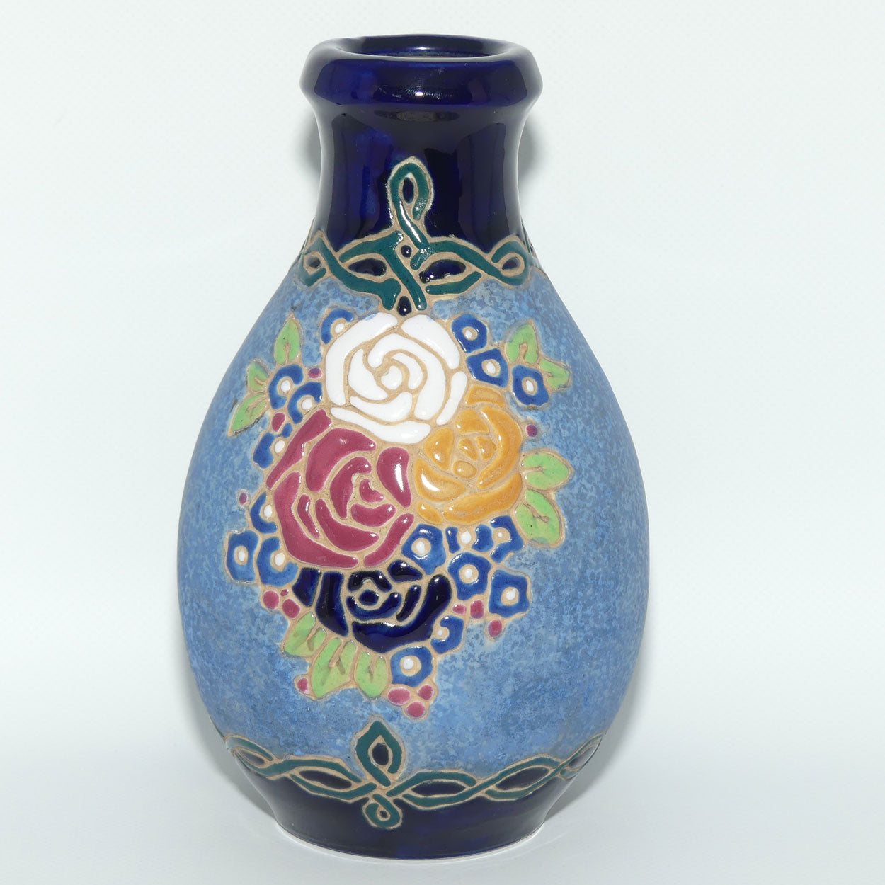 Amphora Czechoslovakia Floral decorated vase