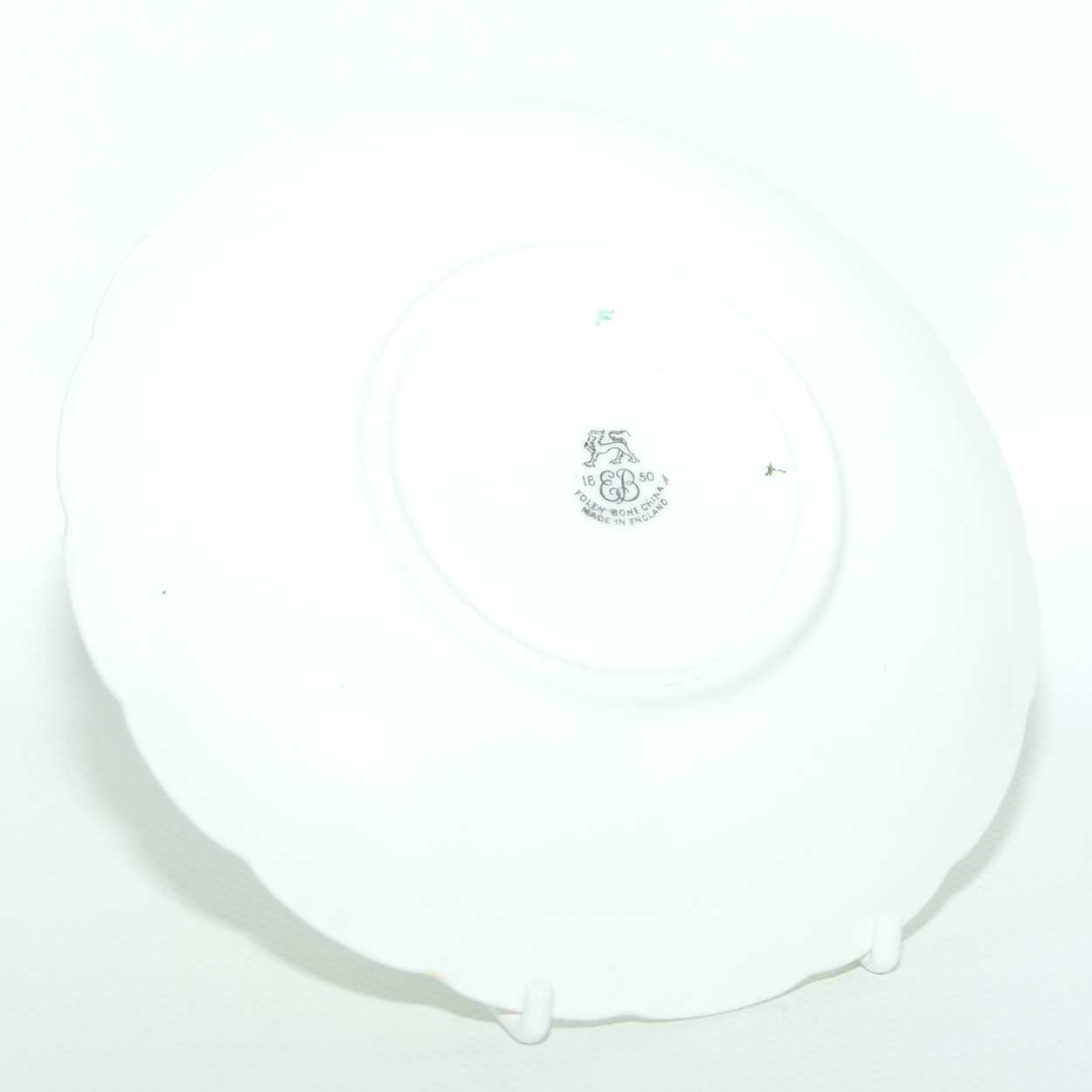 EB Foley Bone China Floral Spray trio | Light Green exterior | Yellow interior