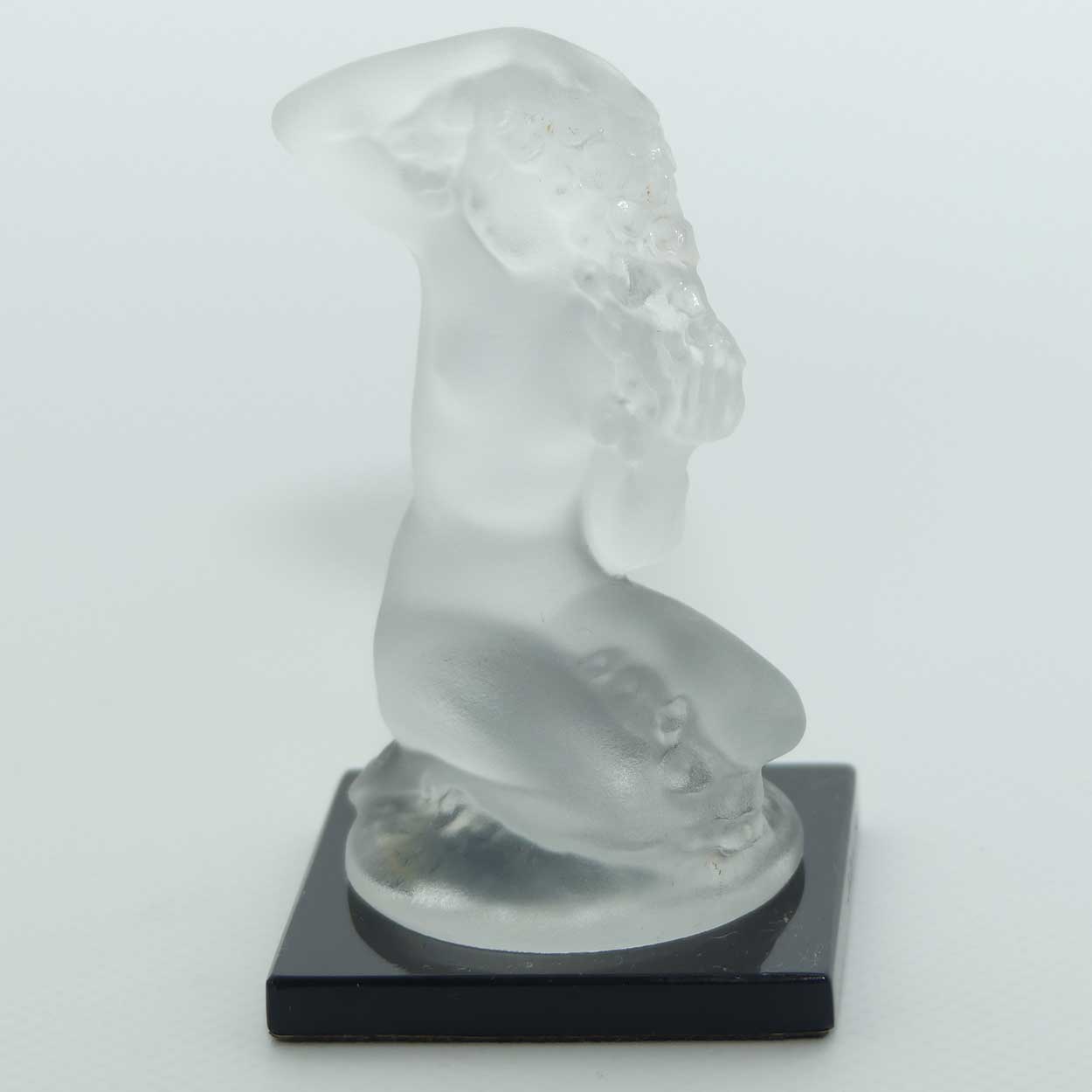 Lalique France Floreal figure fixed on Black plinth