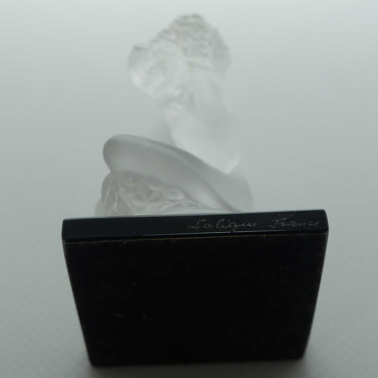 Lalique France Floreal figure fixed on Black plinth