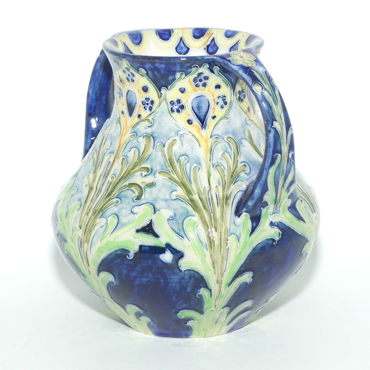James MacIntyre & Co William Moorcroft Florian Feather and Daisy twin handle vase | M1695
