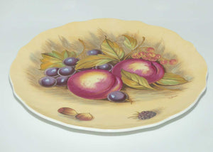 Aynsley Fruit Orchard Gold fluted shape plate D Jones