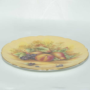 Aynsley Fruit Orchard Gold fluted shape plate (Original label on Back)