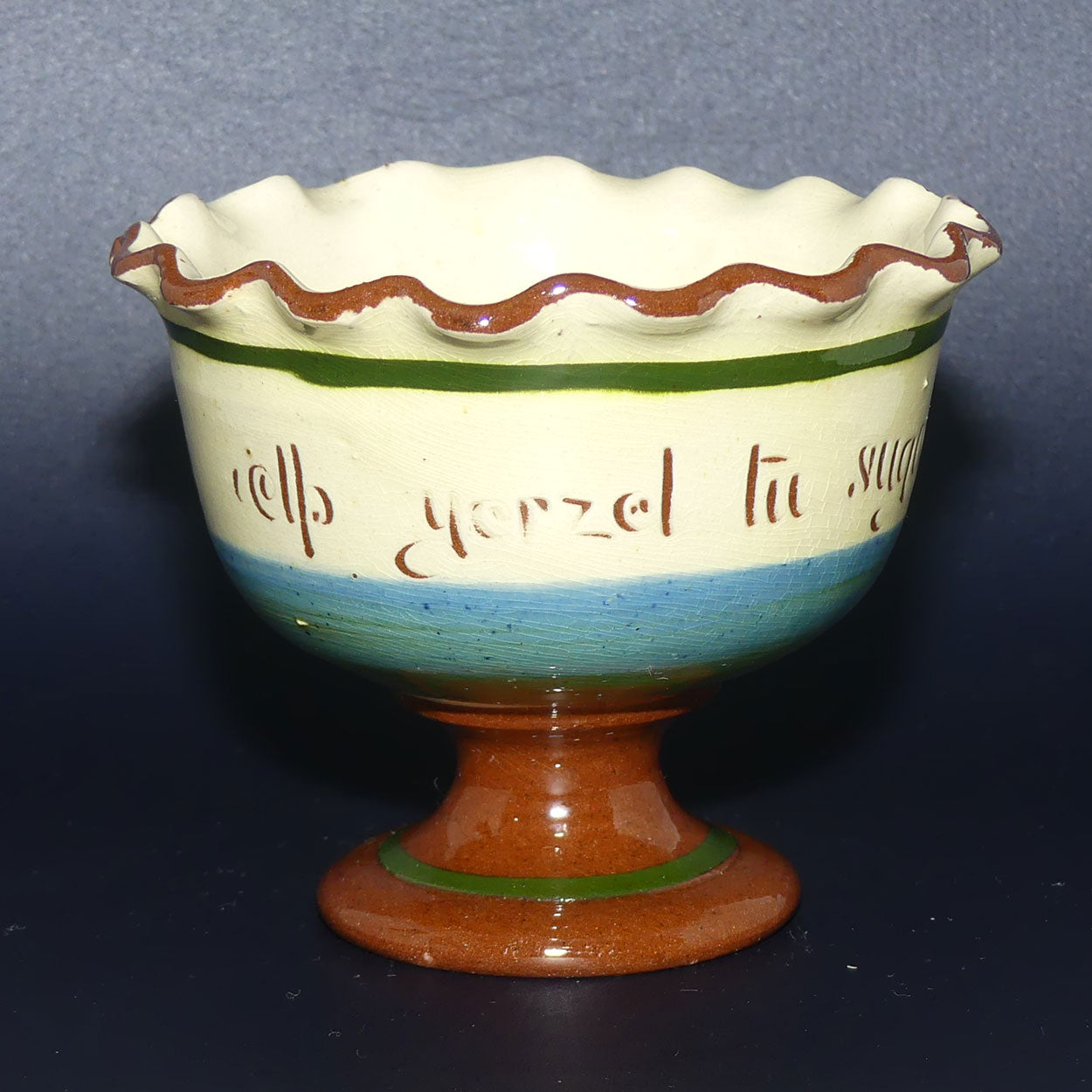Torquay Ware | Motto Ware | Fluted Rim Sugar Bowl